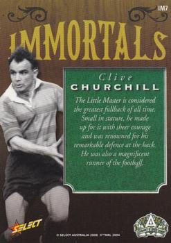 2008 NRL Centenary - Immortals #IM7 Clive Churchill Back